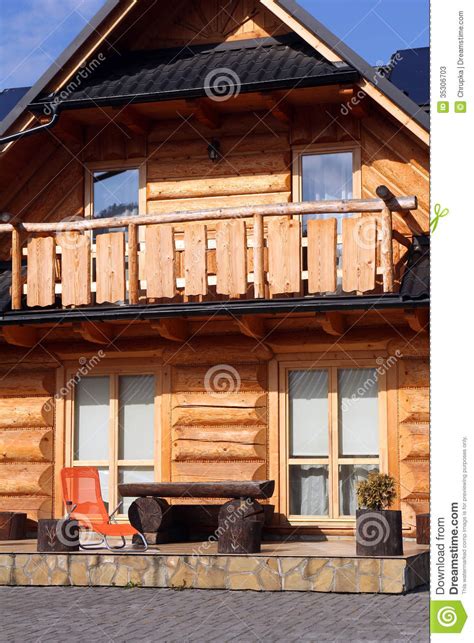 Closeup Of Beautiful Traditional Wooden House Stock Image Image Of
