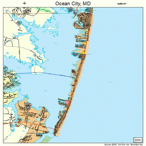 Ocean City Maryland Street Map 2458225