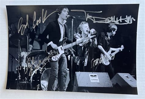 the sex pistols band signed autographed 8×12 photo johnny rotten autographs prime autographs