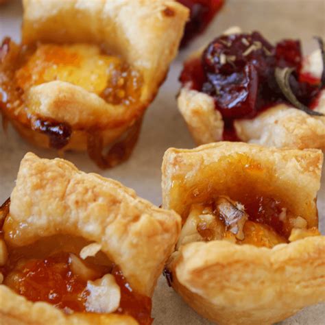 brie and jam puff pastry bites simply scrumptious