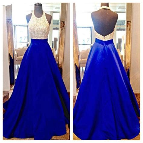 Lj35 Royal Blue Prom Dresslong Prom Dresshalter Prom Dresses On Luulla