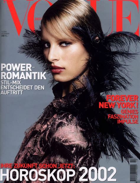 Vogue Germany December 2001 Cover Vogue Germany