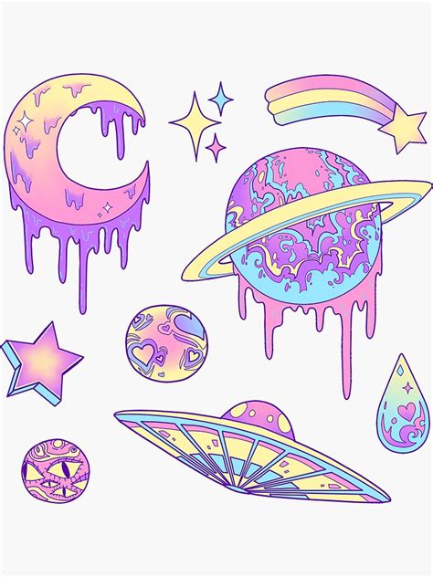 Pastel Galaxy Sticker By Elianaariel Redbubble Pastel Galaxy