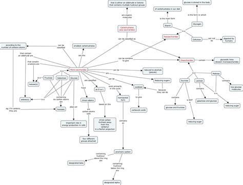 CARBOHYDRATES CONCEPT MAP Concept Map Biochemistry Infographic