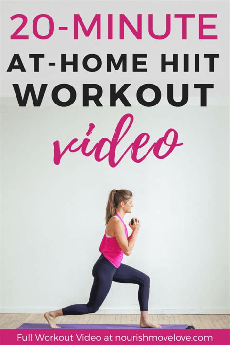 20 Minute At Home Hiit Workout Video For Women Nourish Move Love