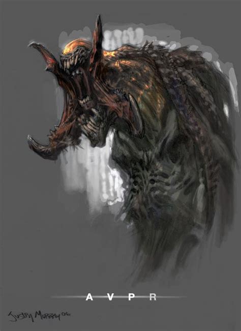 Aliens And Predators Avp Requiem Predalien Concept Art By Justin