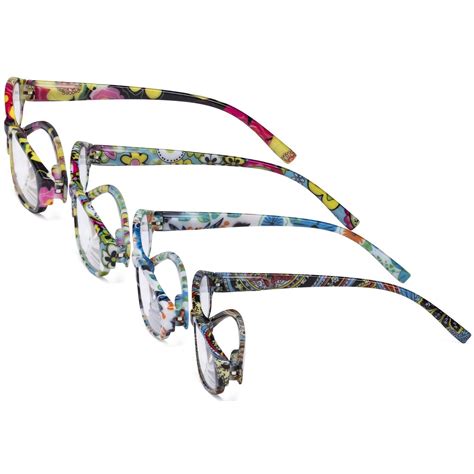 reading glasses small floral pattern for women r9104f 4pack