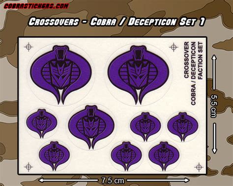 Emblems For Crossovers Cobra Decepticon Set 1