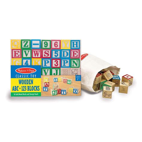 Melissa And Doug Wooden Abc123 Blocks Melissa And Doug Toys