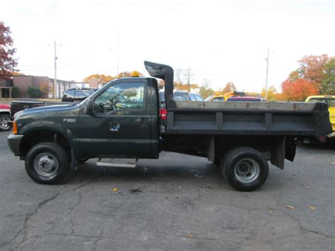 01 Ford F350 4x4 Superduty Dump Truck 1 Town Owner Low Miles Runs Great