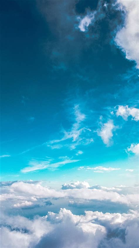 Sky Cloud Fly Blue Summer Sunny Iphone 8 Wallpapers Free Download