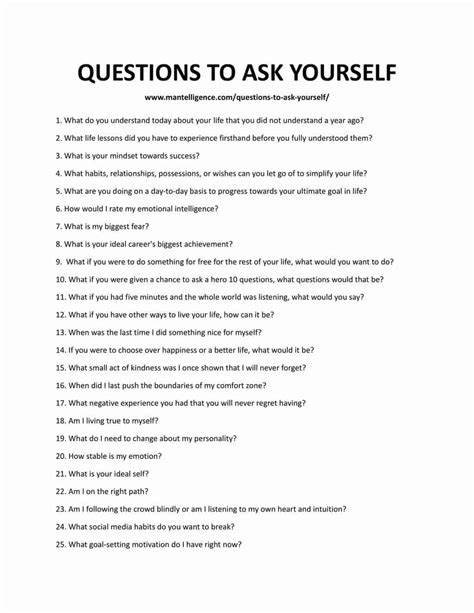 What Are Some Questions To Ask Yourself?