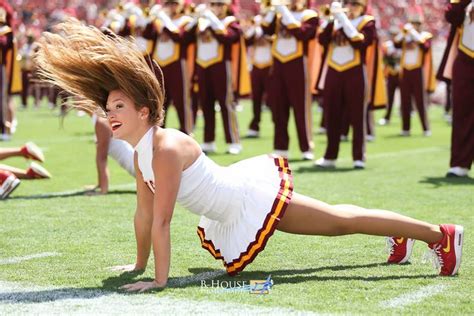 see more football cheerleaders usc cheerleading