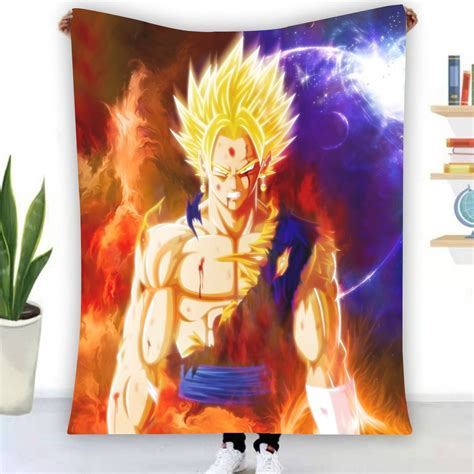 Dragon Ball Z Vegito Super Saiyan Angry Bruised Dope Blanket — Dbz Store