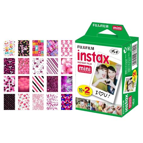 Fujifilm Instax Mini Instant Film 20 Exposures 20 Sticker Frames