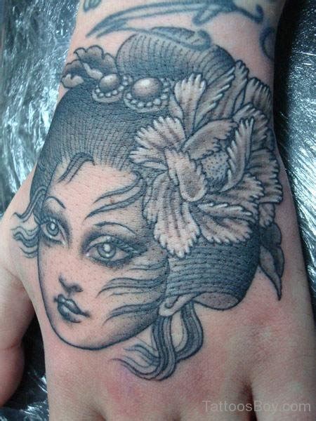 Beautiful Face Tattoo On Hand Tattoo Designs Tattoo Pictures
