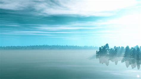 Misty Lake Wallpaper By Vuenick On Deviantart