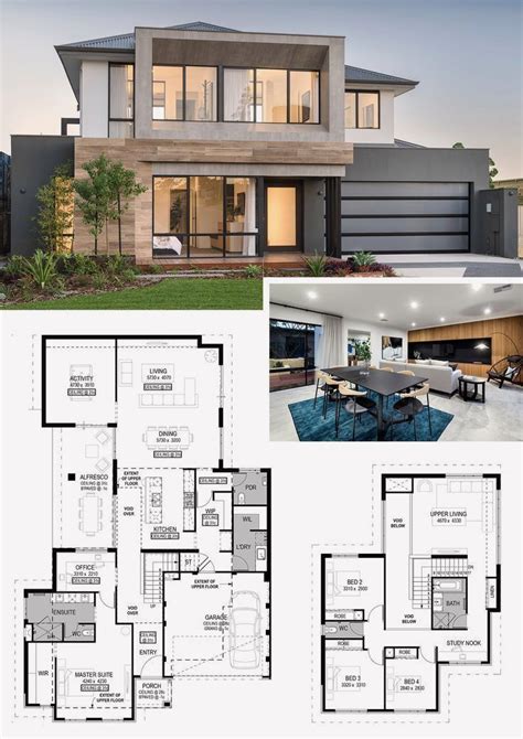 12 Two Storey House Design With Floor Plan With Elevation Pdf In 2020