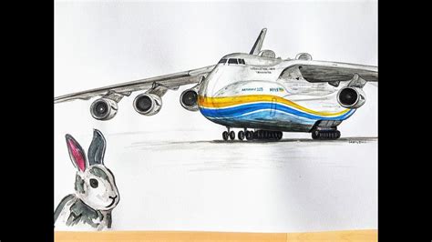 The Biggest Plane Of The World Antonov An 225 Speed Drawing Plane
