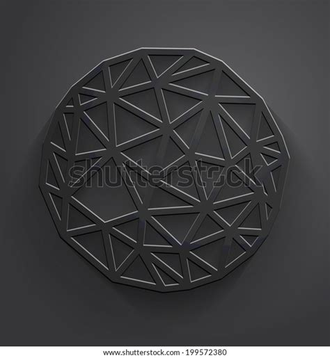 Vector Abstract Dark Gray Background Embossed Stock Illustration