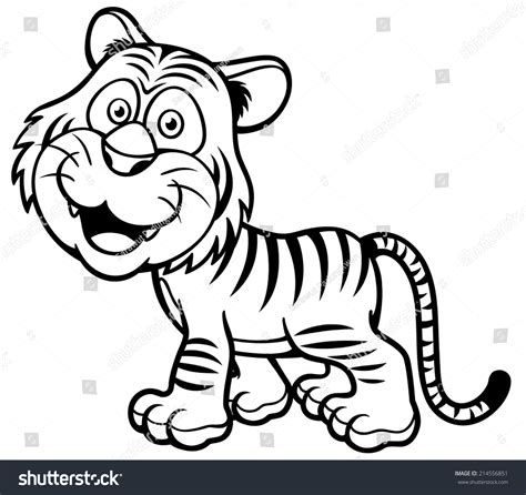 Or else, do online coloring directly from your tab, ipad or on our web feature for this cute tiger cub in cartoon coloring page. Vector Illustration Tiger Cartoon Coloring Book Stock ...
