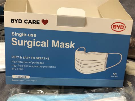 Byd Surgical Mask 40psc Health And Beauty Face And Skin Care On Carousell