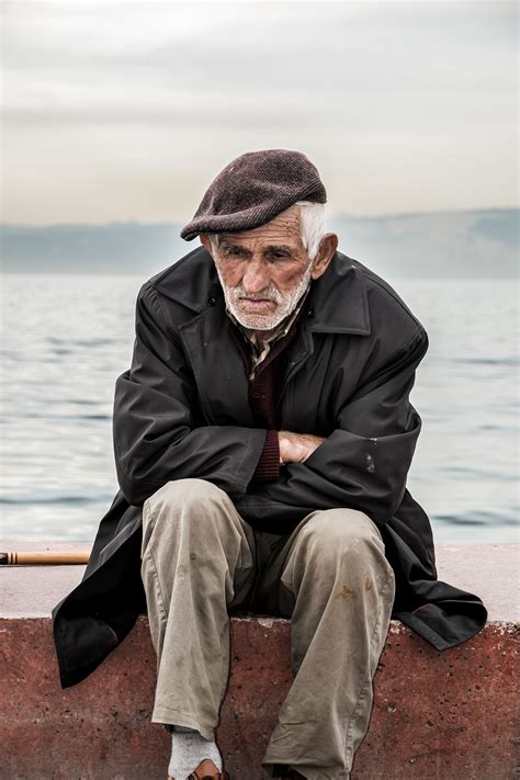 Old Man Sitting Alone