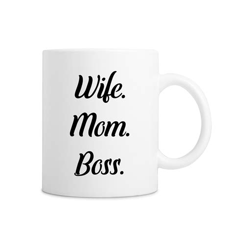 Wife Mom Boss Mug Work Mom Stay At Home Mom T New Mom Etsy