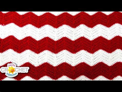 Crochet Chevron Ripple Zig Zag Wave Blanket Pattern Tutorial