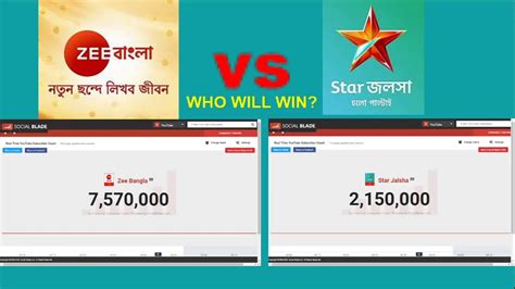 Zee Bangla Vs Star Jalsha Youtube Followers Battle Youtube
