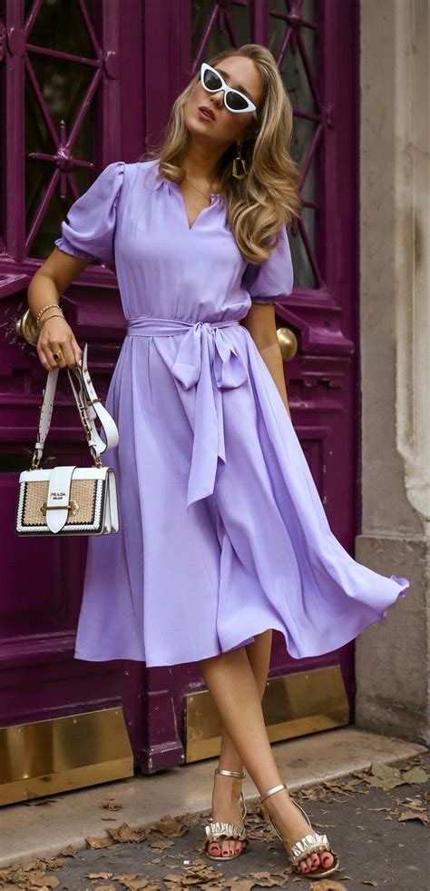 Lilac Dress Classy Outfits Fashion Fashion Classy