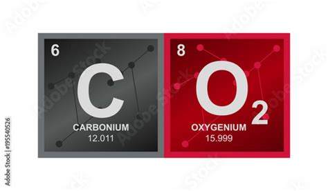 Vector Symbol Of Carbon Dioxide Which Consists Of Carbon And Oxygen On