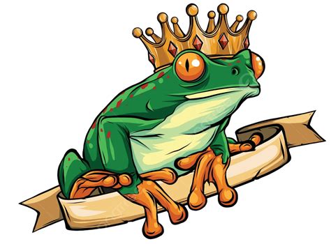Vector Illustration Of A Frog Prince Holding A Heart Patiently Waiting