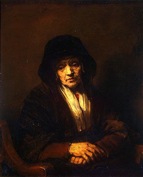 Rembrandt Retrato De Una Anciana 1654 Retratos Pintura Pinturas De