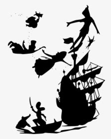 Peter Pan Ship Silhouette Hd Png Download Transparent Png Image Pngitem