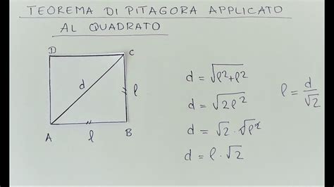 Teorema Di Pitagora Al Quadrato Youtube