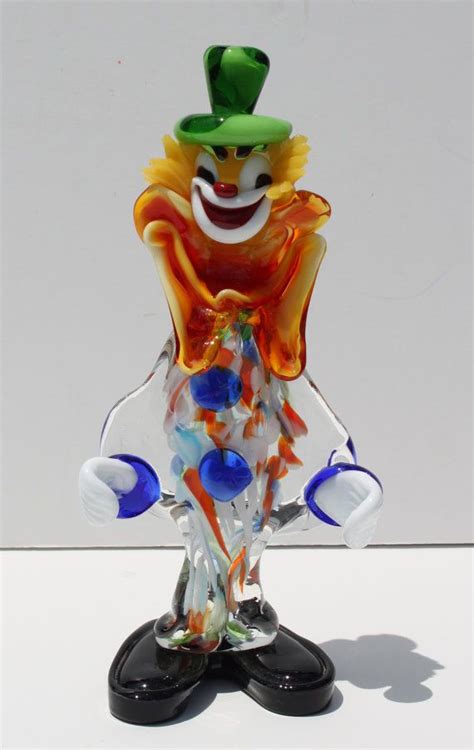 Vintage Mid Century Modern Murano Art Glass Clown Figure Modern Murano Vintage Mid Century