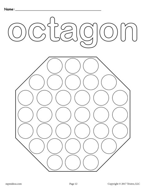 Octagon Tracing Worksheet