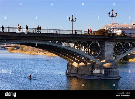 Isabel Ii Bridge Or Triana Bridge Guadalquivir River Seville