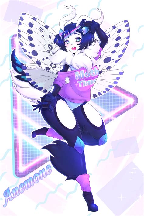 Anemone The Moth In 80s Attire Monster Girls Know Your Meme
