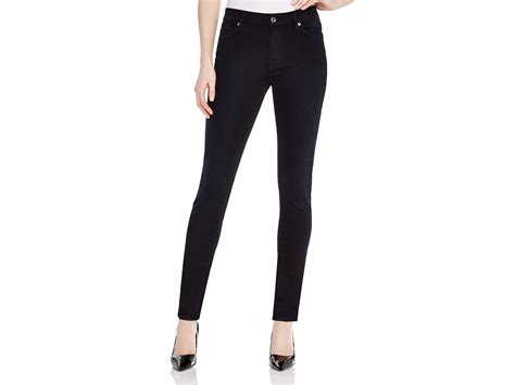 7 For All Mankind Denim Gwenevere Skinny Jeans In Rinsed Black Night