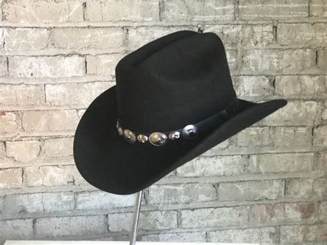 Find Best Rockmount Mens Black Felt Cowboy Concho Magic Pinch Hat Long
