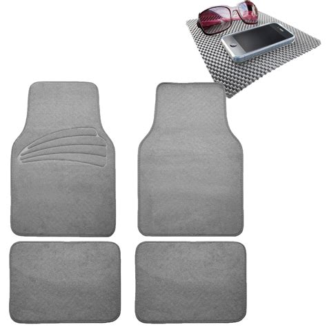 4pcs Car Floor Mats For Auto Car Suv Carpet Liner Gray With Gray Dash