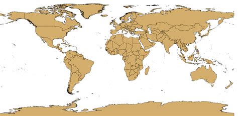 Nützlich im geografieunterricht für kinder und studenten. Weltkarte: Shapes Ländergrenzen - Datendieter.de