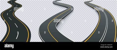 Winding Curved Road Or Highway With Markings Stock Vector Image And Art
