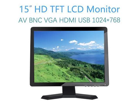 15 Inch Monitor Hd Tft 1024x768 300cdm2 Lcd With Video Audio Av Usb