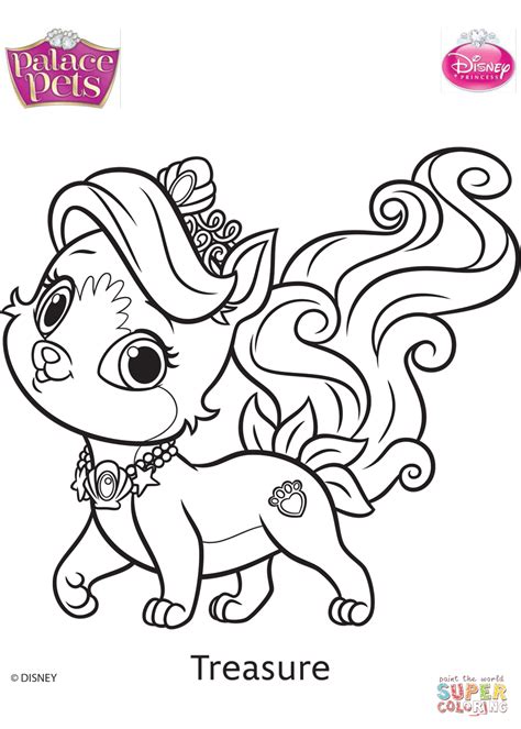 Palace Pets Treasure coloring page | Free Printable Coloring Pages