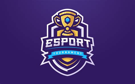 Esports Logo Template With Trophy For Gaming Team Or Tournament 7681089