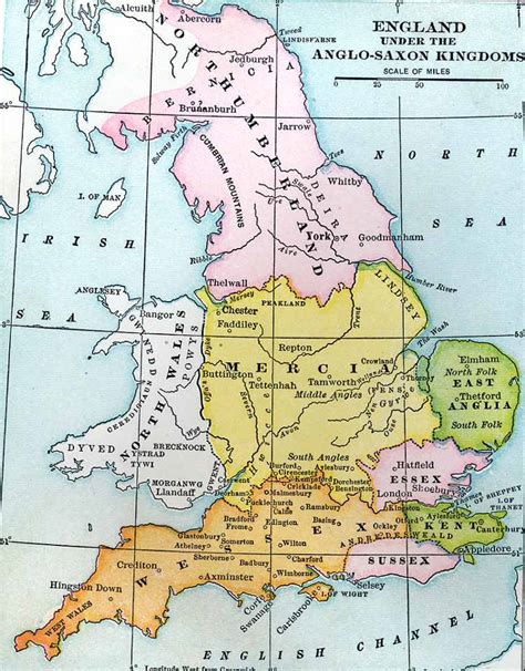 Political Medieval Maps Anglo Saxon Kingdoms In England