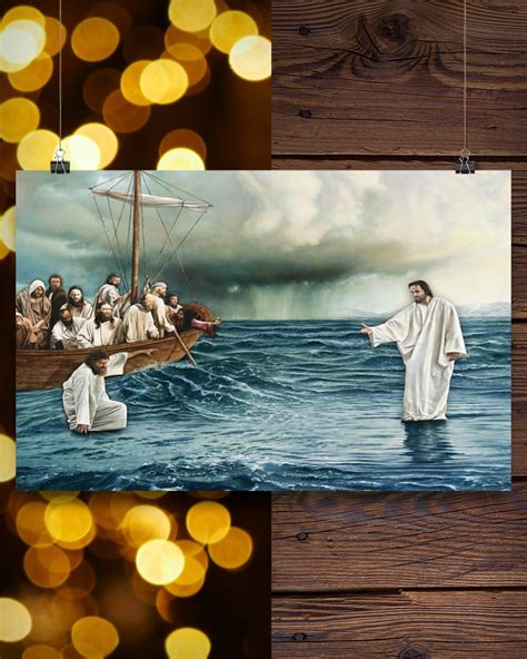 Authentic Poster Jesus Christ Walking On Water Myteashirts